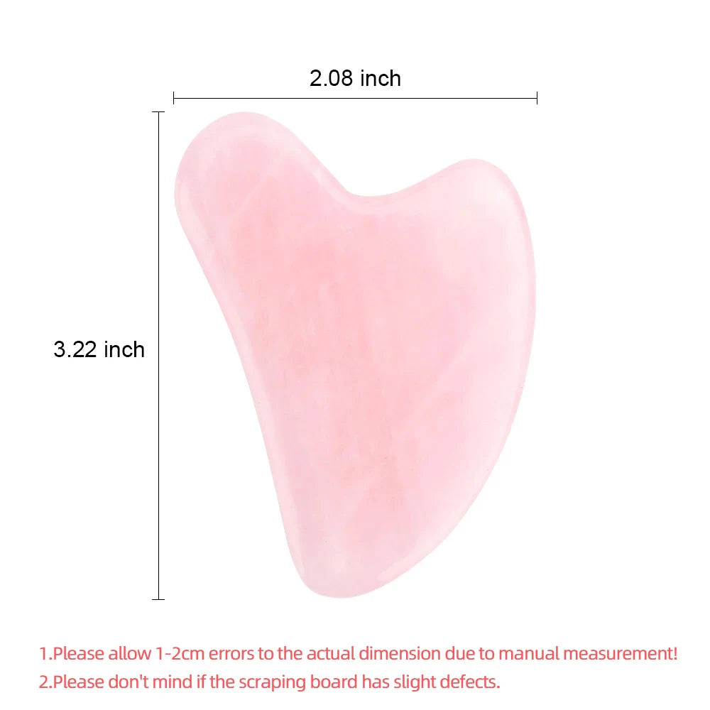 Heart-Shaped Rose Quartz Massage Set